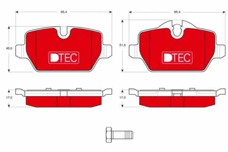 Гальмівні колодки, дискові TRW GDB1612DTE