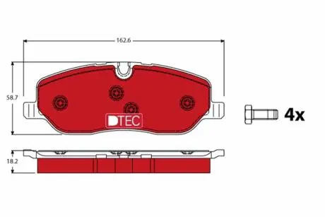 Автозапчасть TRW GDB1631DTE