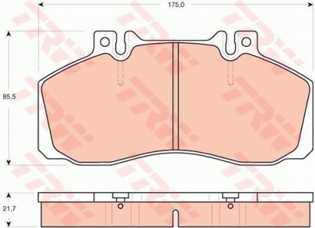 Тормозные колодки, дисковый тормоз.) TRW GDB1695