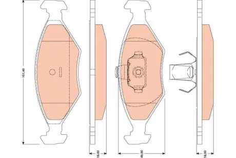 Тормозные колодки, дисковый тормоз.) TRW GDB1751
