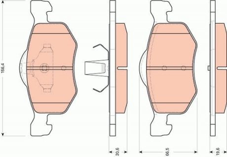 Тормозные колодки, дисковый тормоз.) TRW GDB1753