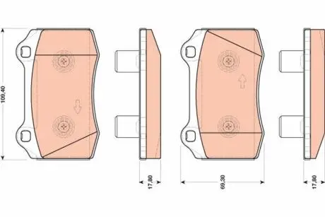 Тормозные колодки, дисковый тормоз.) TRW GDB1773