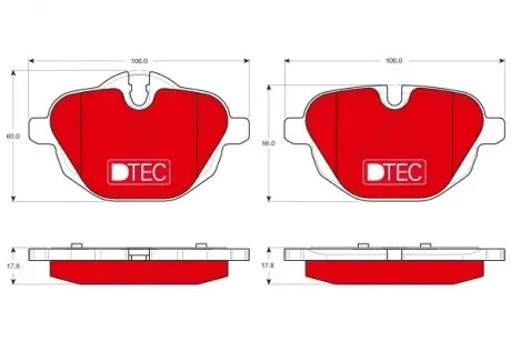 Керамічні гальмівні колодки задній TRW GDB1840DTE