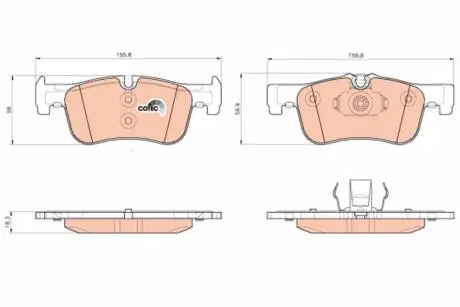 Тормозные колодки дисковые BMW 1(F20) "1,4-1,6 "F "10>> TRW GDB1935