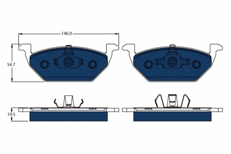 Колодки гальмівні VW P. UP 13- ELECTRIC BLUE TRW GDB1984BTE