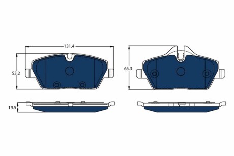 Колодки гальмівні BMW P. I3 13- ELECTRIC BLUE TRW GDB2038BTE