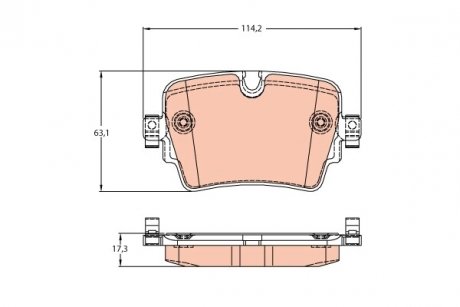 Тормозные колодки, дисковые. TRW GDB2095