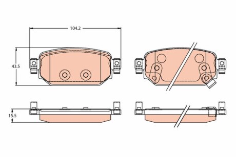 Колодки гальмівні дискові TRW GDB2172