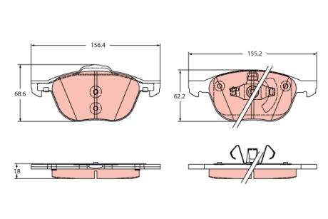 Гальмівні колодки, дискові TRW GDB2348