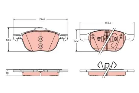 Гальмівні колодки, дискові TRW GDB2348