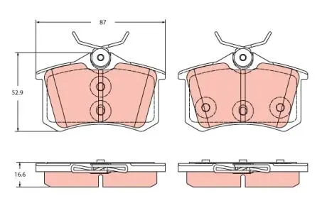 Гальмівні колодки, дискові TRW GDB2357