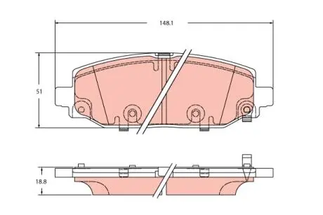 Комплект гальмівних колодок TRW GDB2360