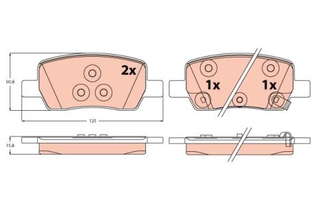 Гальмівні колодки дискові HYUNDAI/KIA Santa Fe/Sorento \'\'R \'\'20>> TRW GDB2368