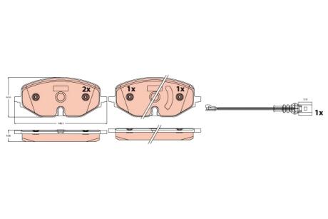 Гальмівні колодки дискові AUDI/FORD/SKODA/VW A3/Connect/Octavia \'\'F \'\'19>> TRW GDB2392