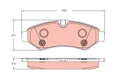Гальмівні колодки дискові MERCEDES Sprinter "R "18>> TRW GDB2422