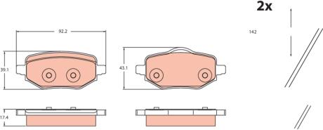 Автозапчасть TRW GDB2480