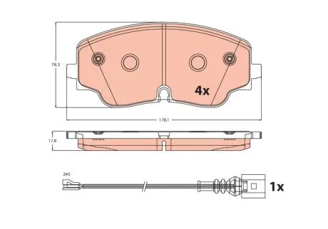 Гальмівні колодки, дискові TRW GDB2498