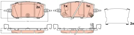 Гальмівні колодки, дискові TRW GDB2537