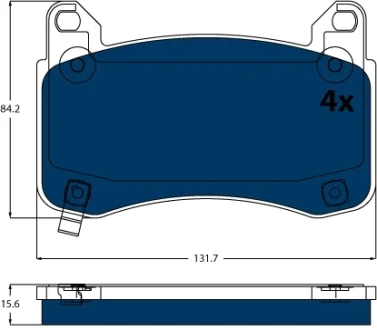 Комплект гальмівних колодок передн, TESLA MODEL 3, MODEL Y Electric 01.17- TRW GDB2555BTE