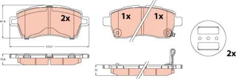 Гальмівні колодки, дискові TRW GDB2580