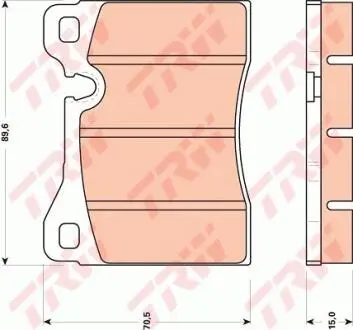 Тормозные колодки, дисковый тормоз.) TRW GDB270
