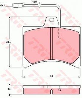 Тормозные колодки, дисковый тормоз.) TRW GDB276