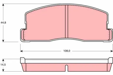 Тормозные колодки, дисковый тормоз.) TRW GDB286