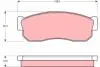 Тормозные колодки дисковые NISSAN - SUBARU Cherry/Sunny/Sunny Estate/Wagon/Sunny Van/Columbuss/E10/E TRW GDB288 (фото 1)