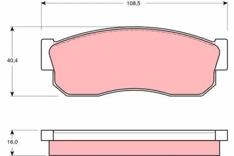 Тормозные колодки дисковые NISSAN - SUBARU Cherry/Sunny/Sunny Estate/Wagon/Sunny Van/Columbuss/E10/E TRW GDB288