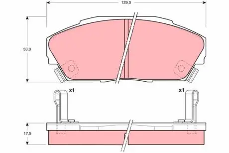 Тормозные колодки, дисковый тормоз.) TRW GDB3034