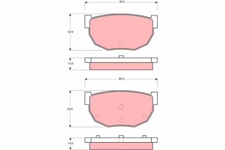 Тормозные колодки, дисковый тормоз.) TRW GDB306