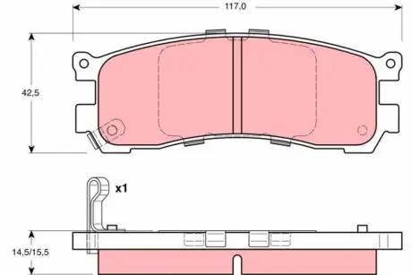 Тормозные колодки, дисковый тормоз.) TRW GDB3179