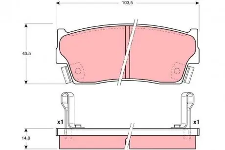 Тормозные колодки, дисковые. TRW GDB3183