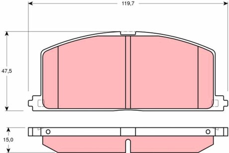 Гальмівні колодки, дискове гальмо (набір) TRW GDB3184