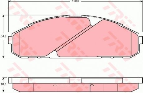 Гальмівні колодки, дискове гальмо (набір) TRW GDB3394