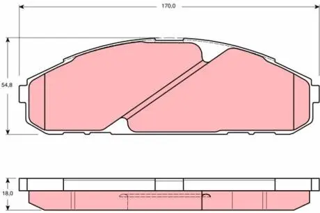 Тормозные колодки, дисковый тормоз.) TRW GDB3394