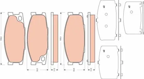 Тормозные колодки, дисковый тормоз.) TRW GDB3423