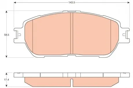 Гальмівні колодки дискові TOYOTA Camry(V30) "F "01-06 TRW GDB3612