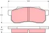 Тормозные колодки, дисковый тормоз.) TRW GDB361 (фото 1)
