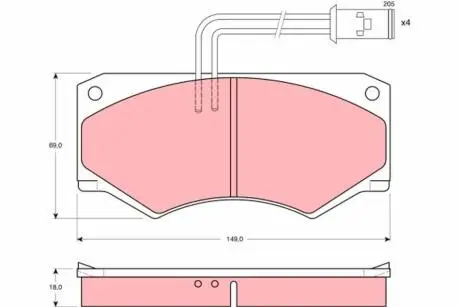 Гальмівні колодки, дискові TRW GDB390