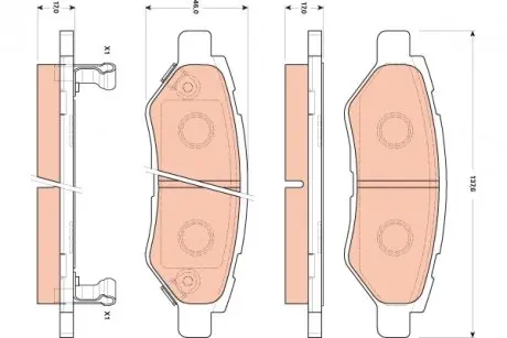 Гальмівні колодки дискові CADILLAC/CHEVROLET CTS/Camaro "F "08>> TRW GDB4602
