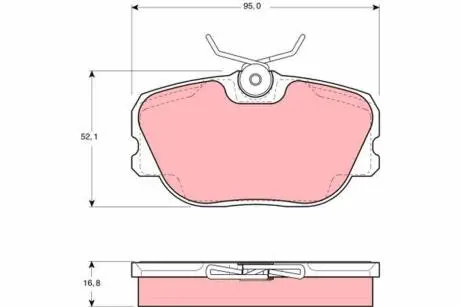 Тормозные колодки, дисковые. TRW GDB460