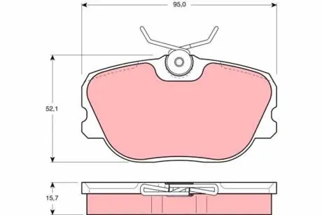 Гальмівні колодки, дискове гальмо (набір) TRW GDB493