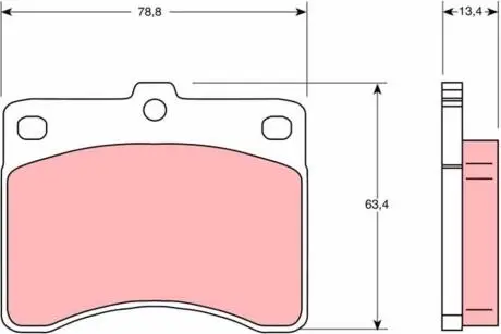 Тормозные колодки, дисковый тормоз.) TRW GDB736