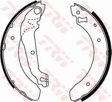 Тормозные колодки барабанные FORD (Europe) - PANTHER - TVR Sierra/Sierra Sapphire/Kallista/S/Tasmin TRW GS6207