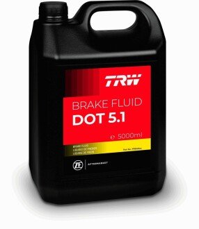 Гальмівна рідина DOT5.1 (5L) [сухість: 269°C, вологість: 167°C, вязкість: 810мм²/с] TRW PFB505SE