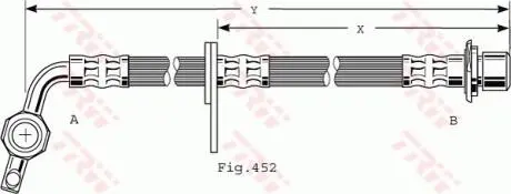 Шланг тормозной TRW PHD496