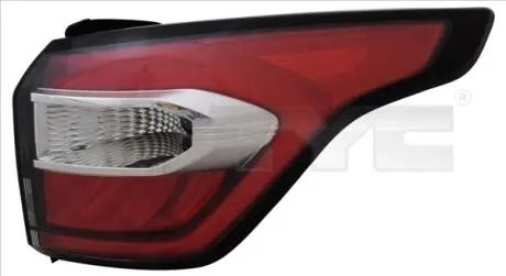 Ліхтар задній Прав (зовнішн, LED, колір скла червон) FORD KUGA II 01.17-04.19 TYC 1114711369