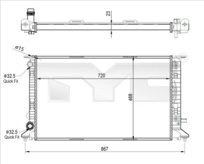 Масляный радиатор TYC 7020037R