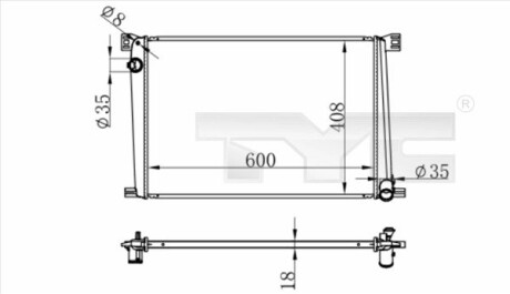 Радіатор охолодження Mini Cooper/One 07-14 (N16/1N8) TYC 7030011